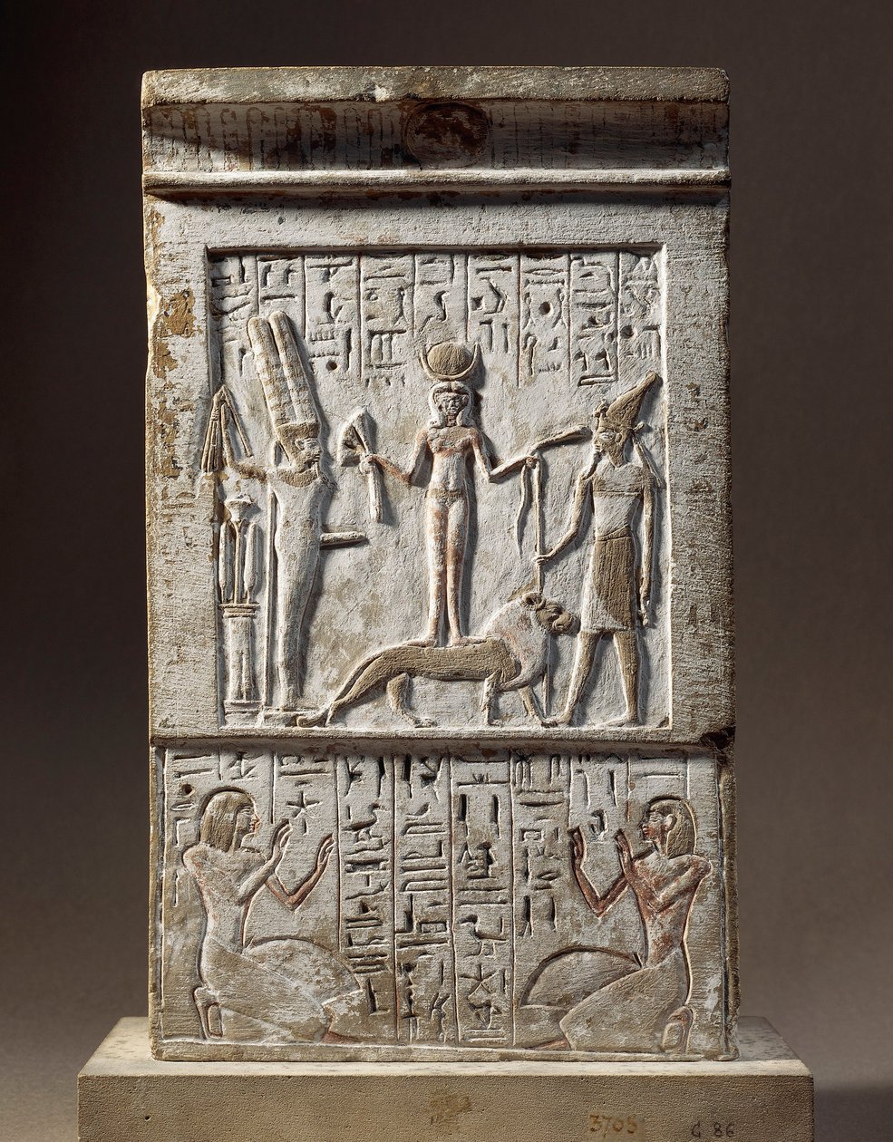 Szíria, Kadesh, Huy, a Királyok Völgyének mesterembere által felajánlott sztélé: Kadesh istennőt és Rechep istent imádó donor. alkotó: Egyptian 18th Dynasty