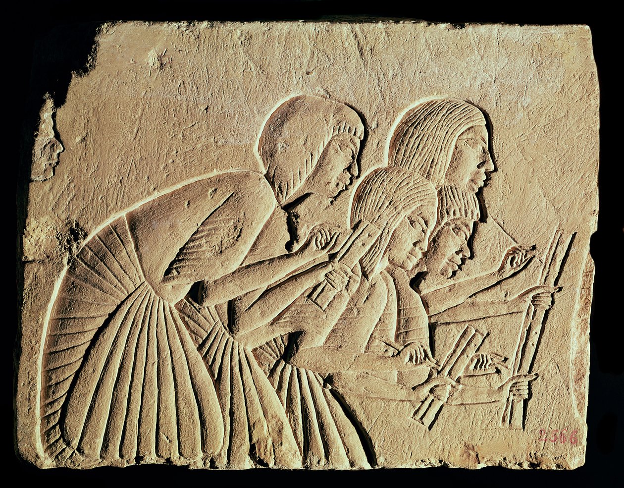 Négy írástudót ábrázoló tábla munka közben, Új Királyság, ie 1400 körül alkotó: Egyptian 18th Dynasty