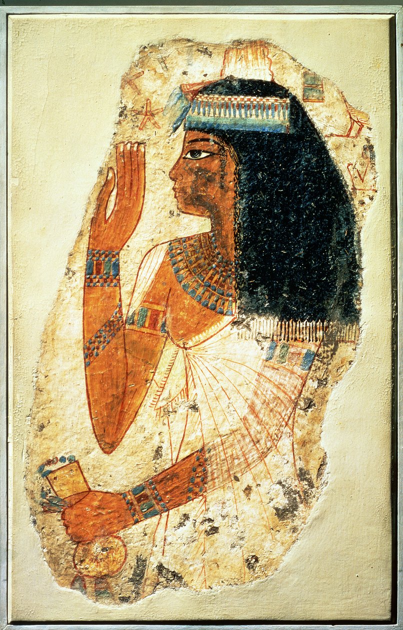 The Woman Tjepu, Thébából, 181. sír, Új Királyság (festett vakolat) alkotó: Egyptian 18th Dynasty