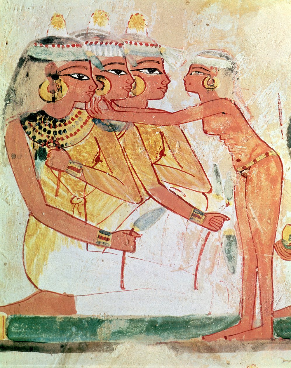 A női vécé Nakht sírjából, Új Királyság, ie 1400 körül (falfestmény) alkotó: Egyptian 18th Dynasty