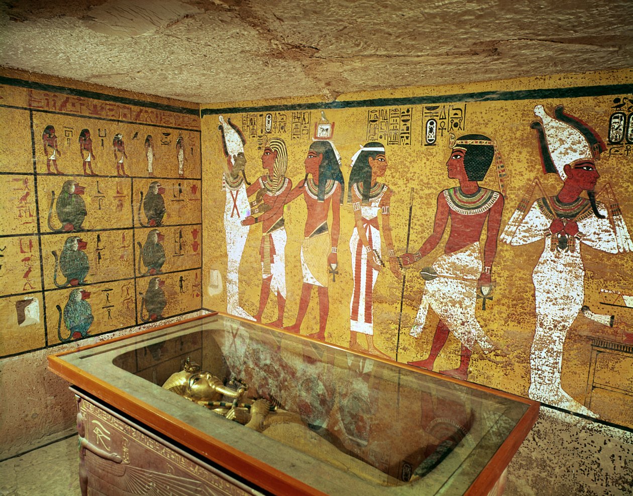A temetkezési kamra Tutanhamon sírjában, Új Királyság alkotó: Egyptian 18th Dynasty