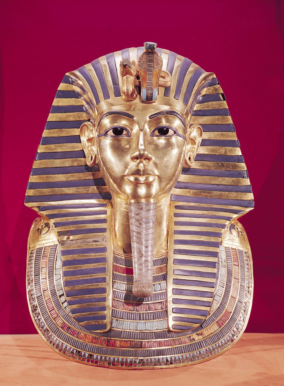 Tutanhamon temetési maszkja (Kr. e. 1370-1352) Kr.e. 1336-1327, Újbirodalom (arany féldrágakövekkel kirakva) alkotó: Egyptian 18th Dynasty