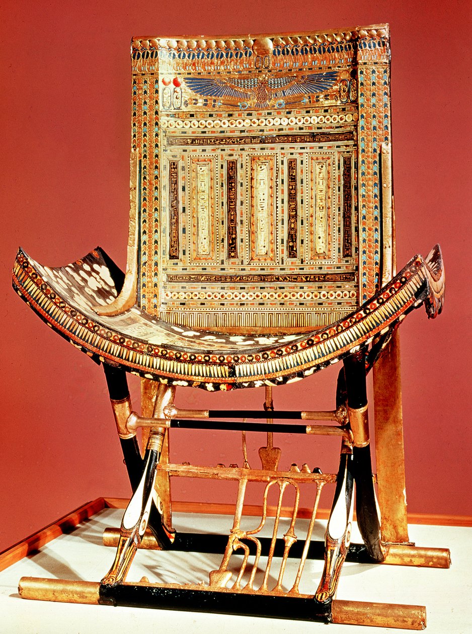A fáraók egyházi trónja, Tutanhamon sírjából (Kr. e. 1370-52) Új Királyság (berakásos fa) (lásd még: 59232) alkotó: Egyptian 18th Dynasty