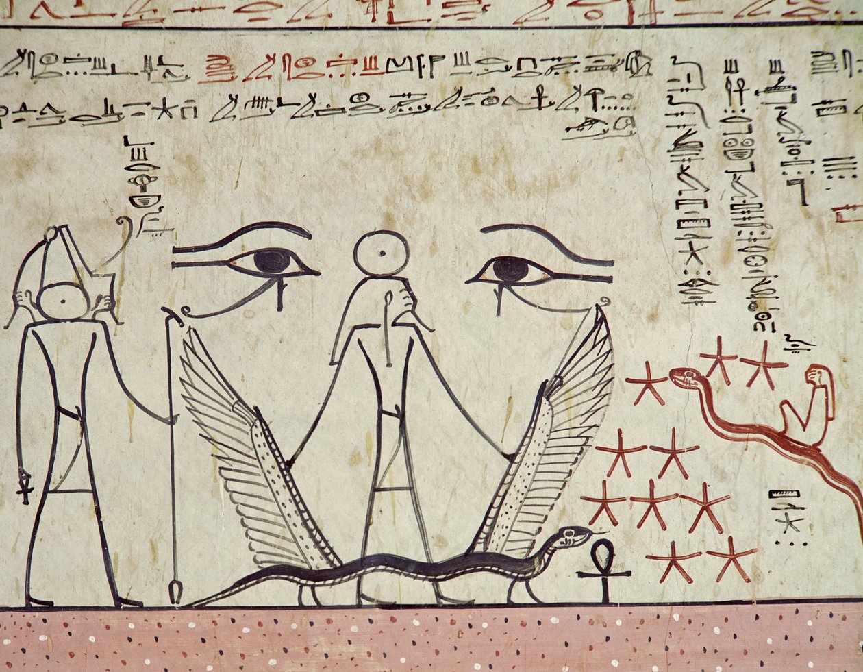 A két misztikus szem, Tuthmosis III sírjából (Kr. e. 1504-1450) Új Királyság (falfestmény) alkotó: Egyptian 18th Dynasty