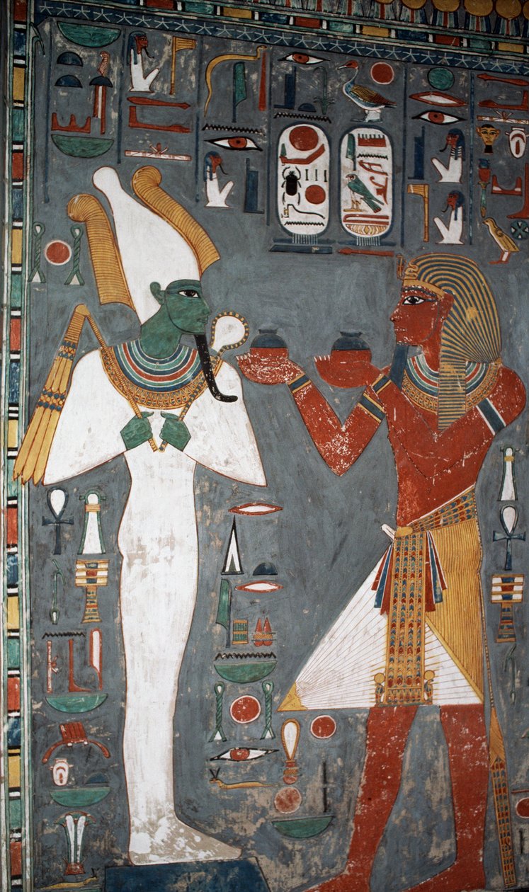 Falfestmény, Sennedjem sírja, Királyok völgye, Luxor, Théba (UNESCO Világörökség) alkotó: Egyptian 18th Dynasty
