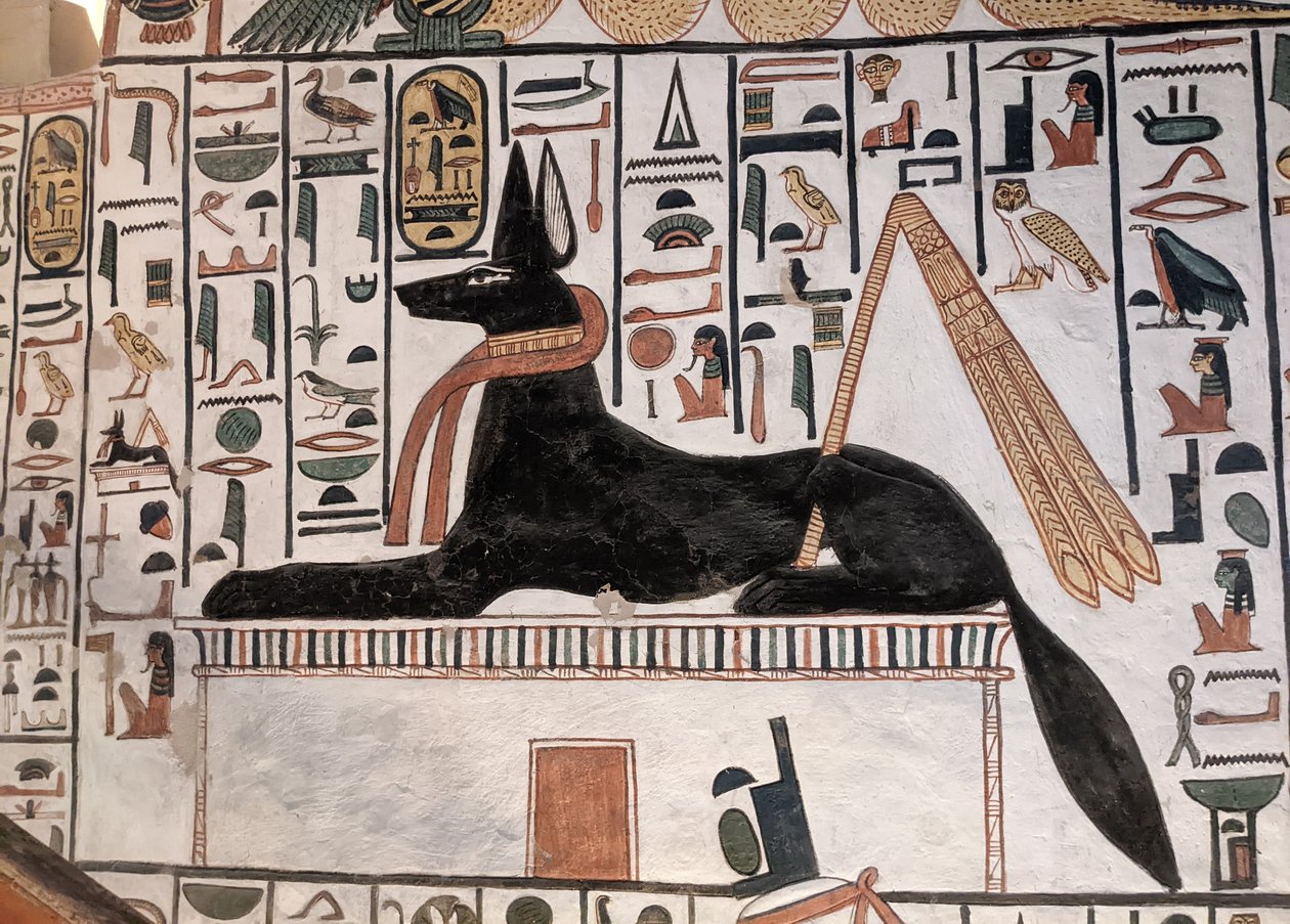 Anubis Tomb Nefertari (falfestmény) alkotó: Egyptian 19th Dynasty