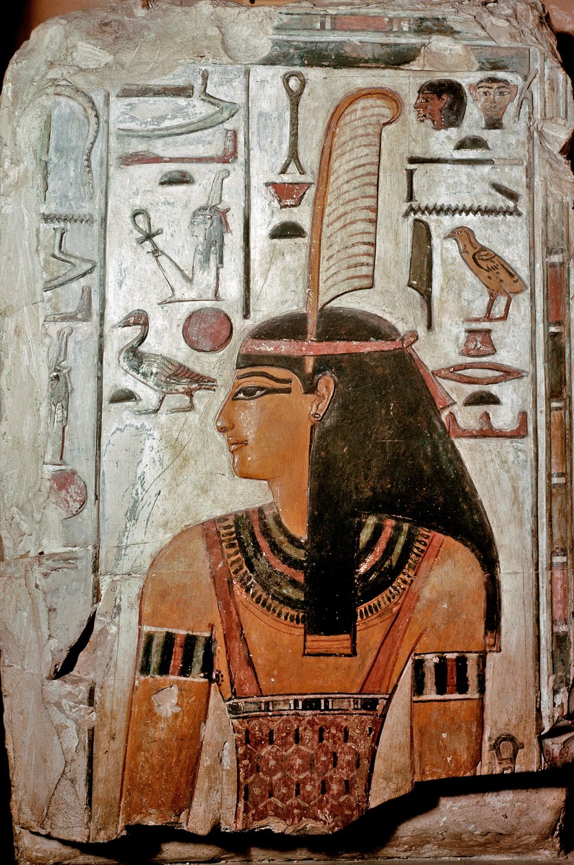 Egyiptom művészete: I. Sethi sírja (KV 17). Maat, az igazság és az igazságosság és a hieroglifák istennője alkotó: Egyptian 19th Dynasty