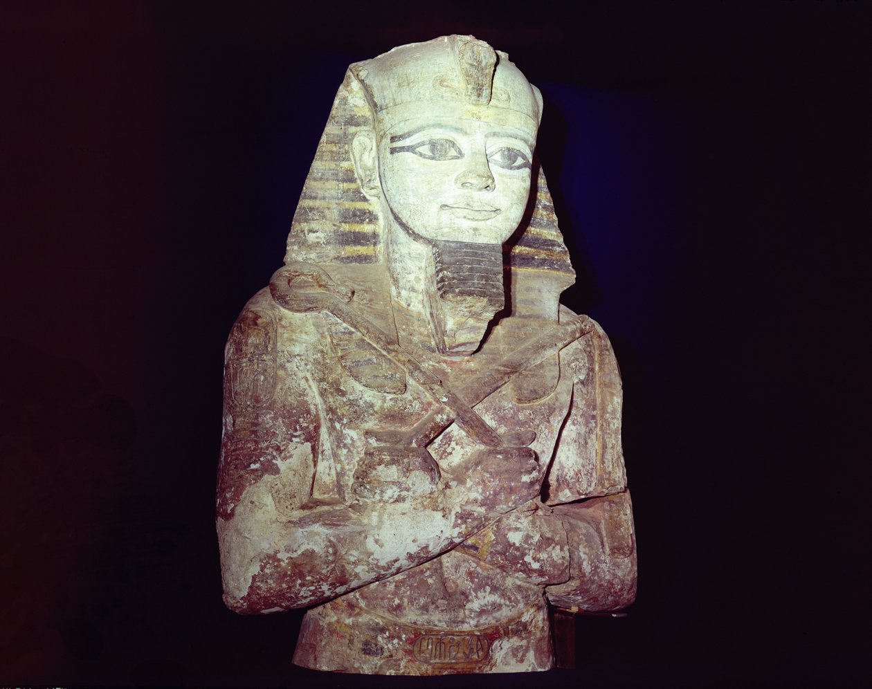 II. Ramszesz kolosszusa (Kr. e. 1279-1213) részlet egy Oziridus-oszlopból, Gerf Hussein templomából, Núbia, Új Királyság (homokkő) alkotó: Egyptian 19th Dynasty