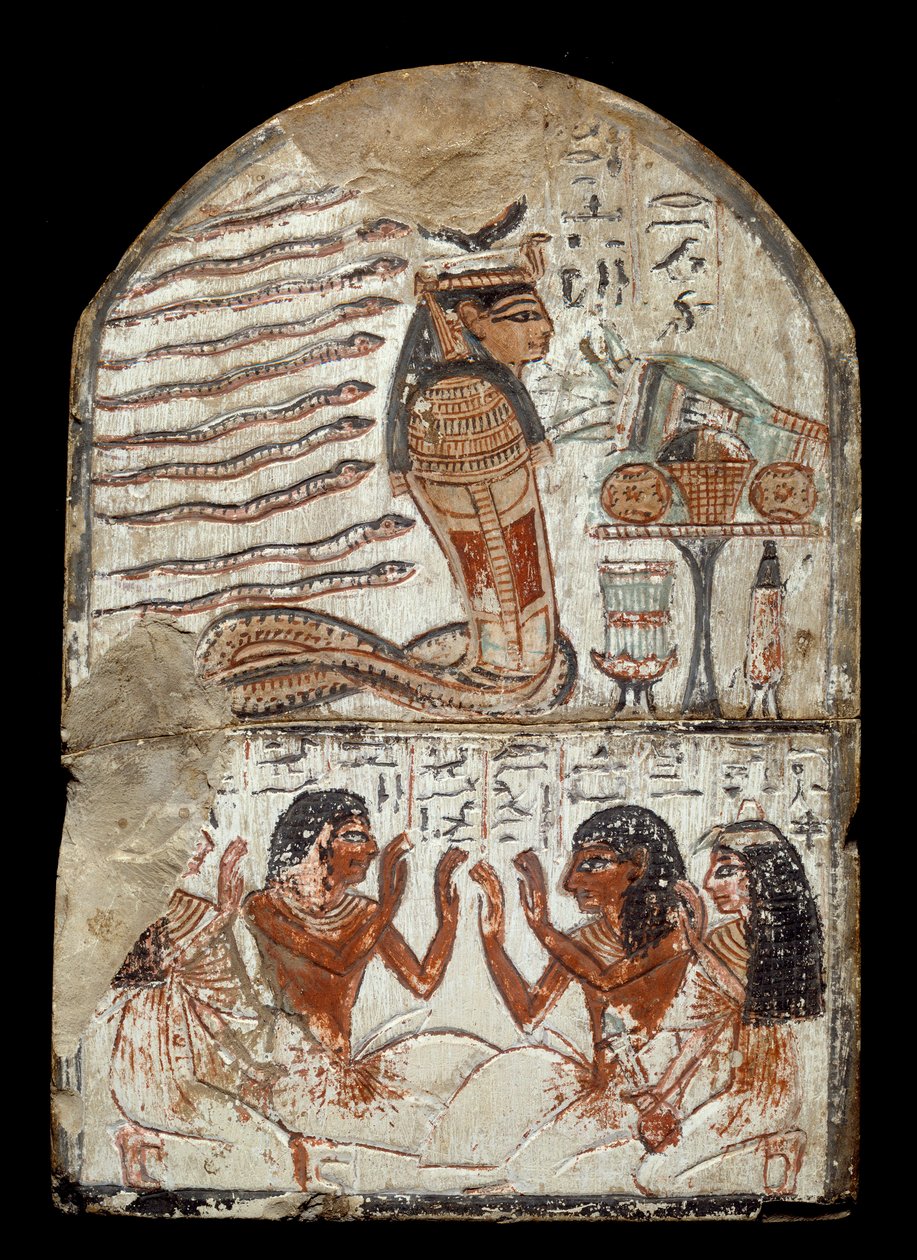 Egyiptomi ókor: sztélé Ken szobrásztól, Deir el Medinehben kézműves. II. Ramszesz kora (Kr. e. 1290-1224) Bordeaux, Aquitaine Múzeum alkotó: Egyptian 19th Dynasty