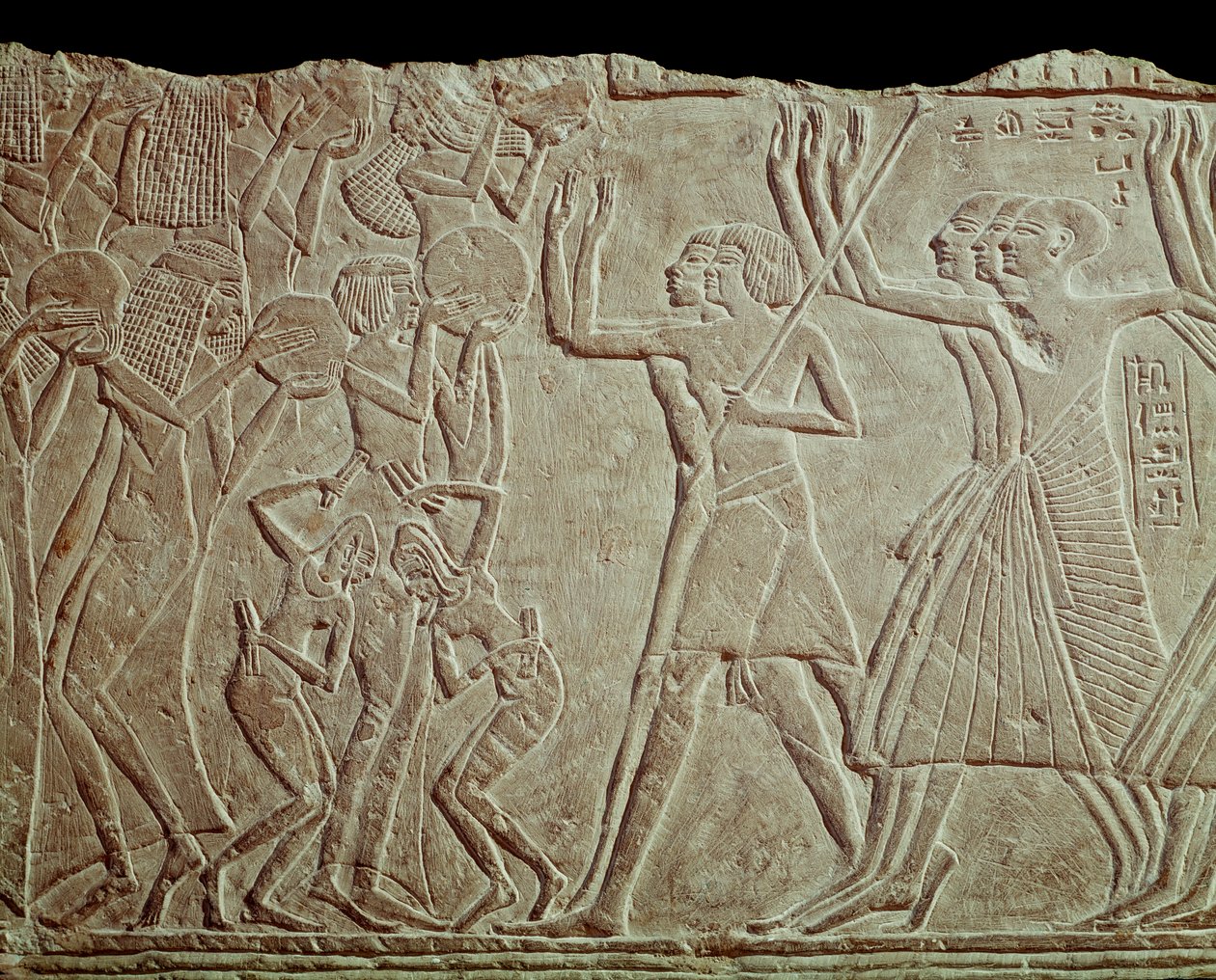 Búcsú az elhunyttól (alacsony megkönnyebbülés alkotó: Egyptian 19th Dynasty