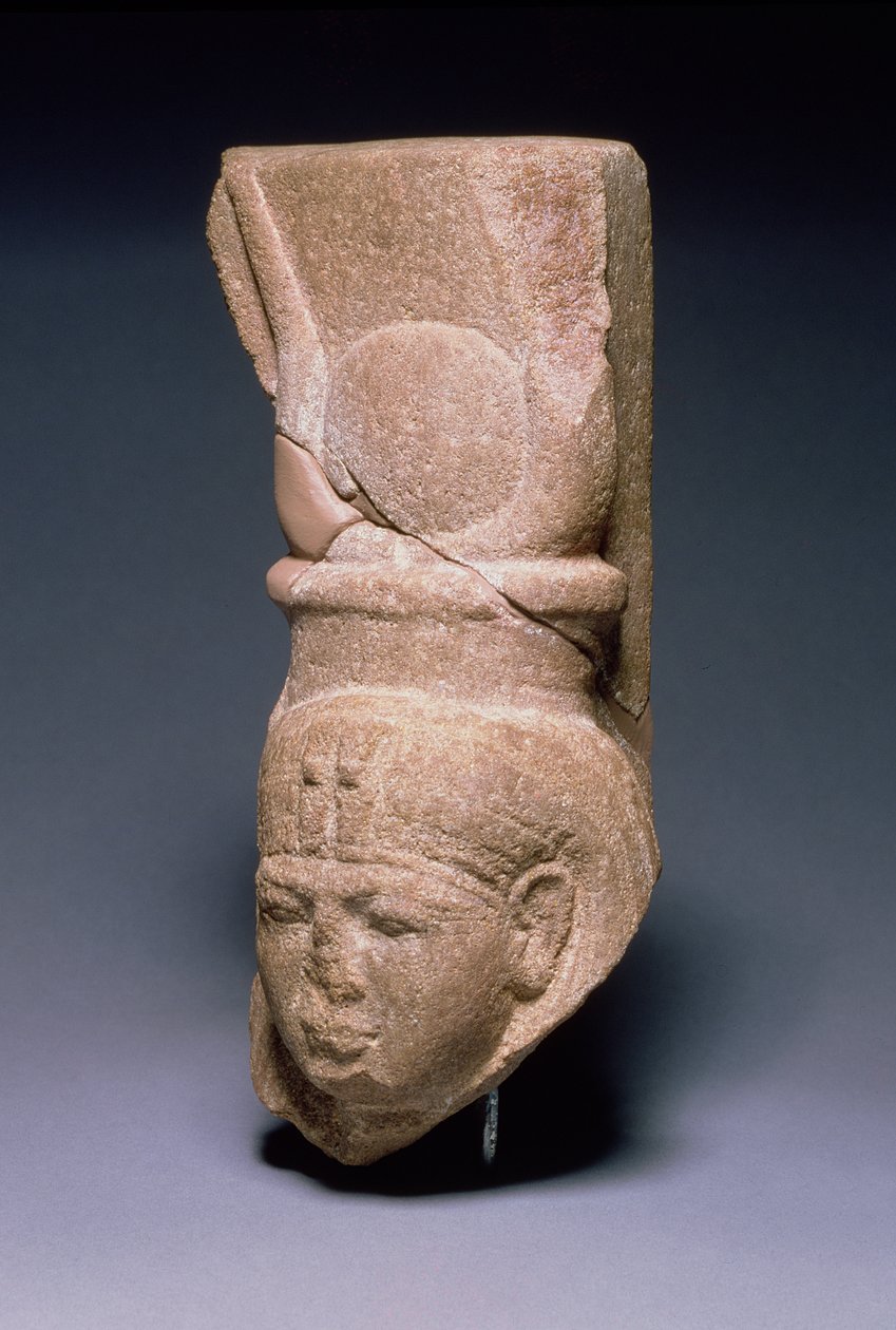 Hathor feje, Szerabit-el-Khadimból, a Sínai-félszigeten, az Új Királyságban, ie 1279-1213 körül (kvarcit) alkotó: Egyptian 19th Dynasty
