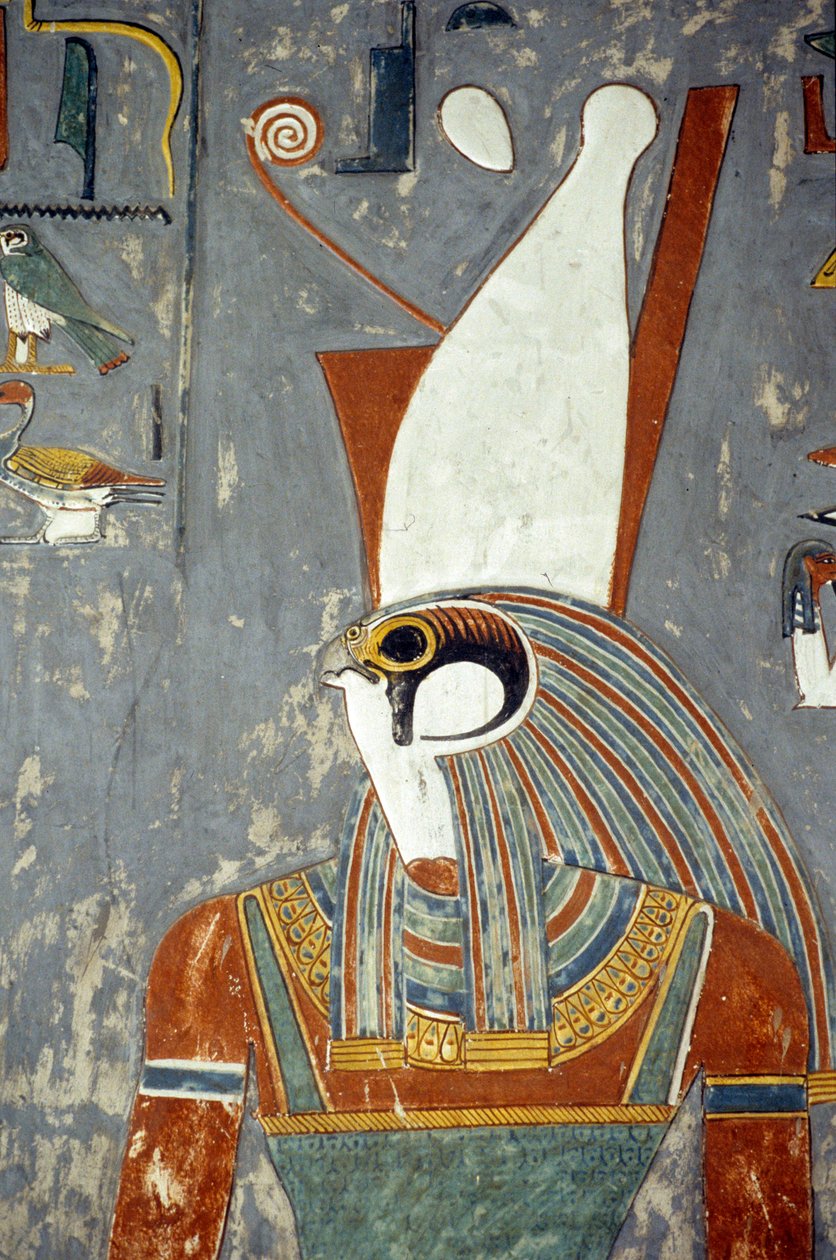 Dupla koronát viselő Hórusz, Horemheb sírja, Királyok völgye, Louxor, Ókori Théba (fotó) alkotó: Egyptian 19th Dynasty