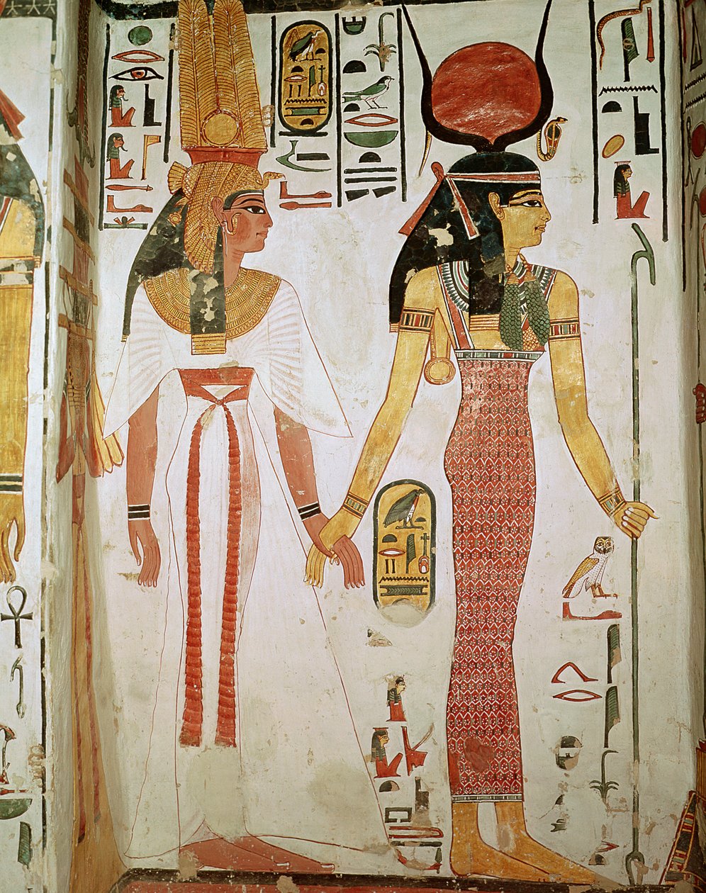Ízisz és Nefertari, Nefertari sírjából, Új Királyság (falfestmény) alkotó: Egyptian 19th Dynasty