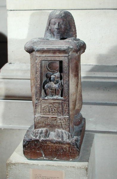 Kha írástudó naofór szobra, Thot istennel a naoszban, Újbirodalom, Kr.e. 1279-1212 körül (kvarcit) alkotó: Egyptian 19th Dynasty