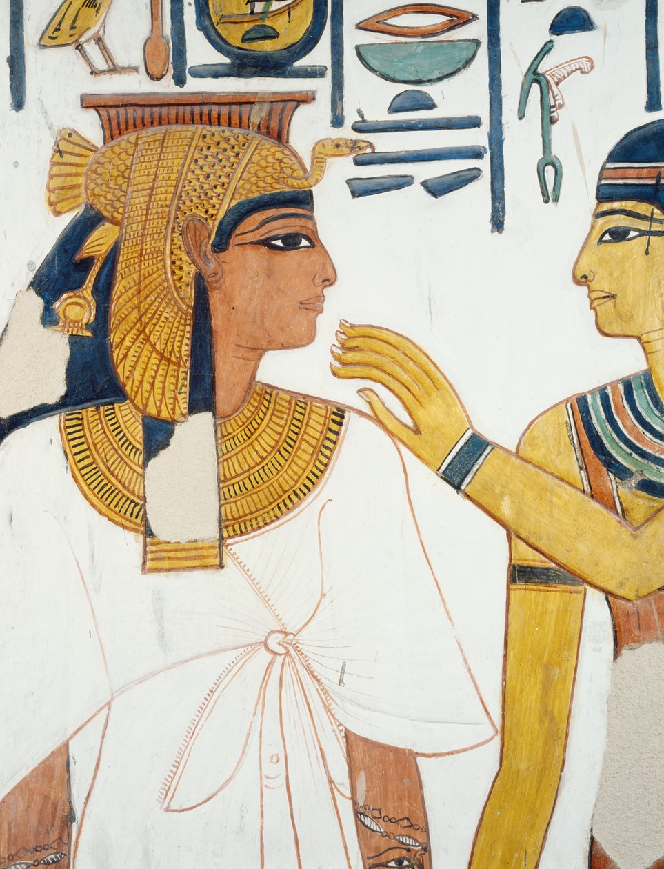 Nefertari találkozik Ízisz istennővel, freskó, a negyedik oszlop északi homlokzata, temetkezési kamra, Nefertari sírja (QV66), Királynők Völgye, Théba (az Unesco világörökségi listája) alkotó: Egyptian 19th Dynasty