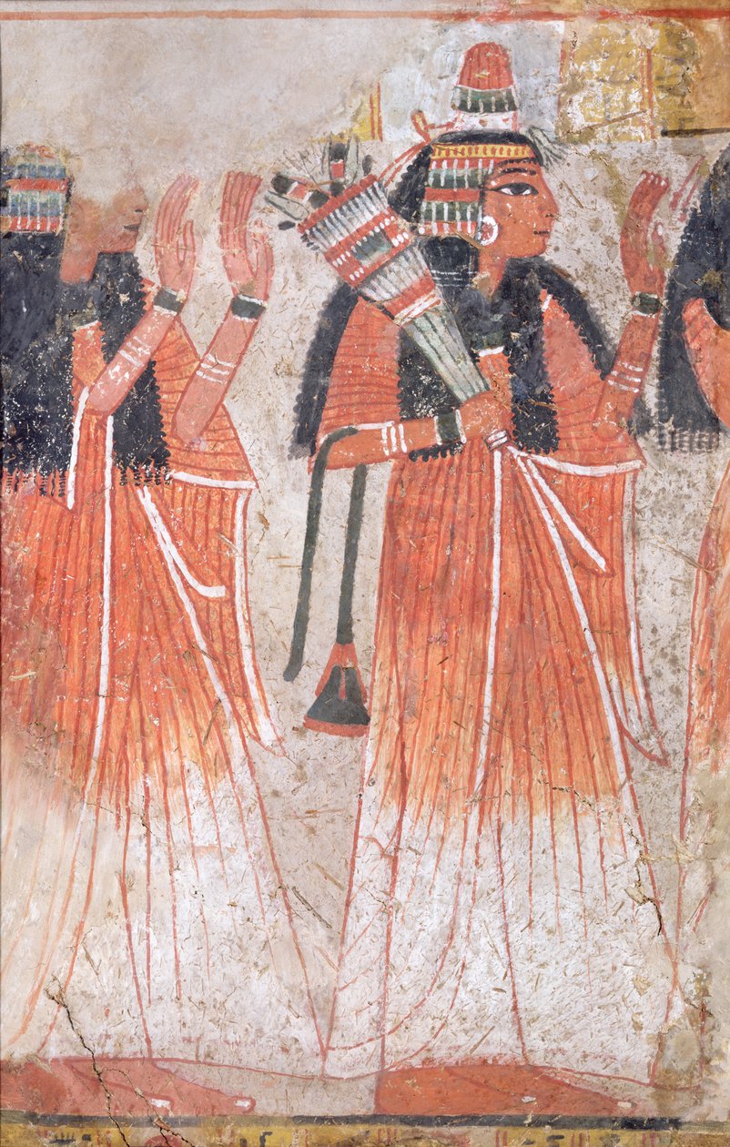 Nők körmenete, Új Királyság (falfestmény) alkotó: Egyptian 19th Dynasty