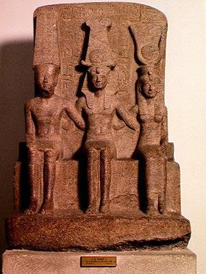II. Ramszesz (Kr. e. 1304-1237) Amun és Mut között ült, Karnakból, Újbirodalomból, ie 1279-13 (gránit) alkotó: Egyptian 19th Dynasty