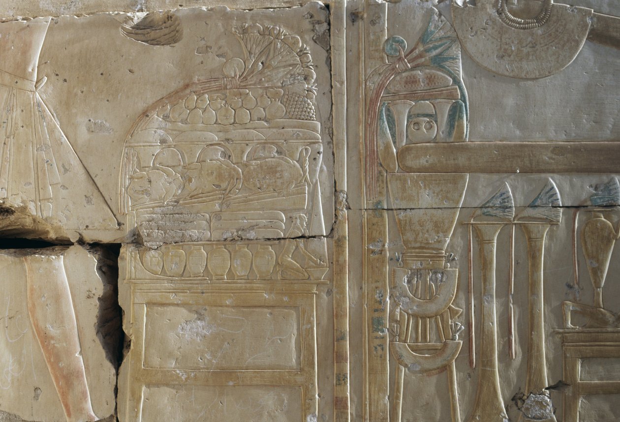 Relief, II. Ramszesz temploma, Abüdosz, Egyiptom, Egyiptomi civilizáció, Újbirodalom, XIX. dinasztia (fotó) alkotó: Egyptian 19th Dynasty