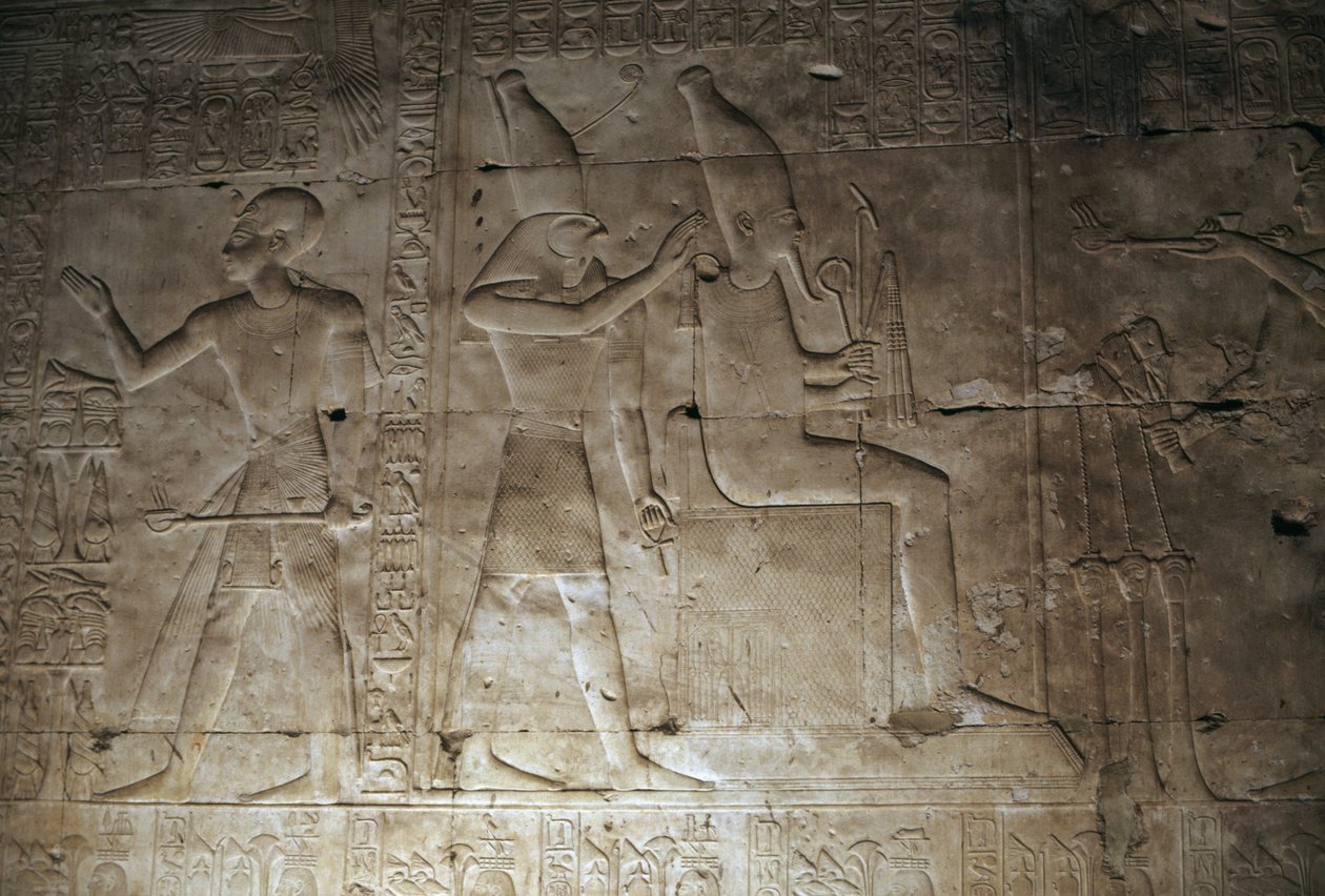 Relief, I. Szeti temploma, Abüdosz, Egyiptom, Egyiptomi civilizáció, Újbirodalom, XIX. dinasztia (fotó) alkotó: Egyptian 19th Dynasty