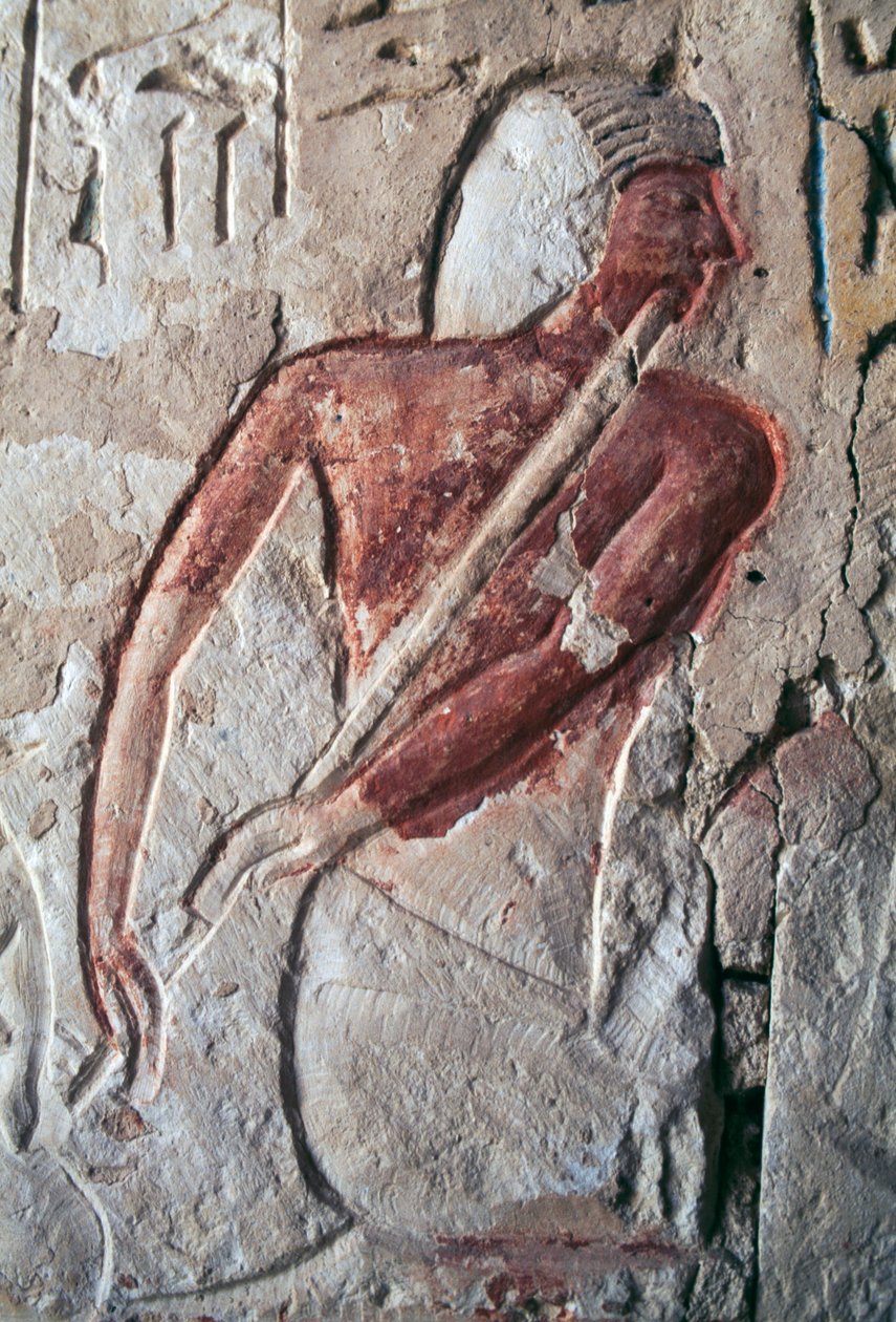 Fuvolázót ábrázoló dombormű, Leteya sírja, Szakkara, Egyiptom, Egyiptomi civilizáció, Újbirodalom, XIX. dinasztia alkotó: Egyptian 19th Dynasty