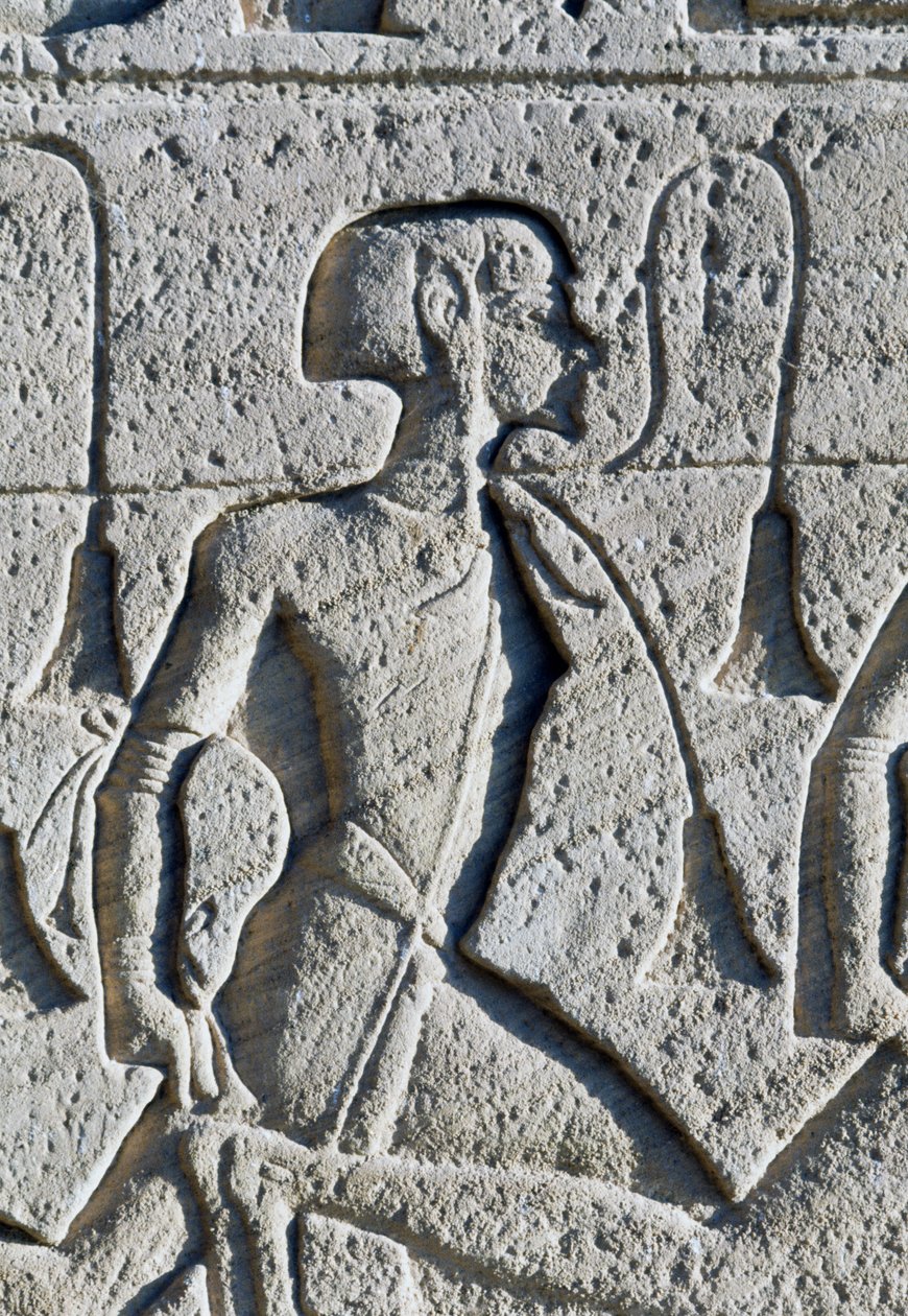A kádesi csata foglyát ábrázoló dombormű, részlet a II. Ramszesz nagy templomának homlokzatán lévő trónok talapzatáról, Abu Szimbel (UNESCO Világörökségi Listán) alkotó: Egyptian 19th Dynasty