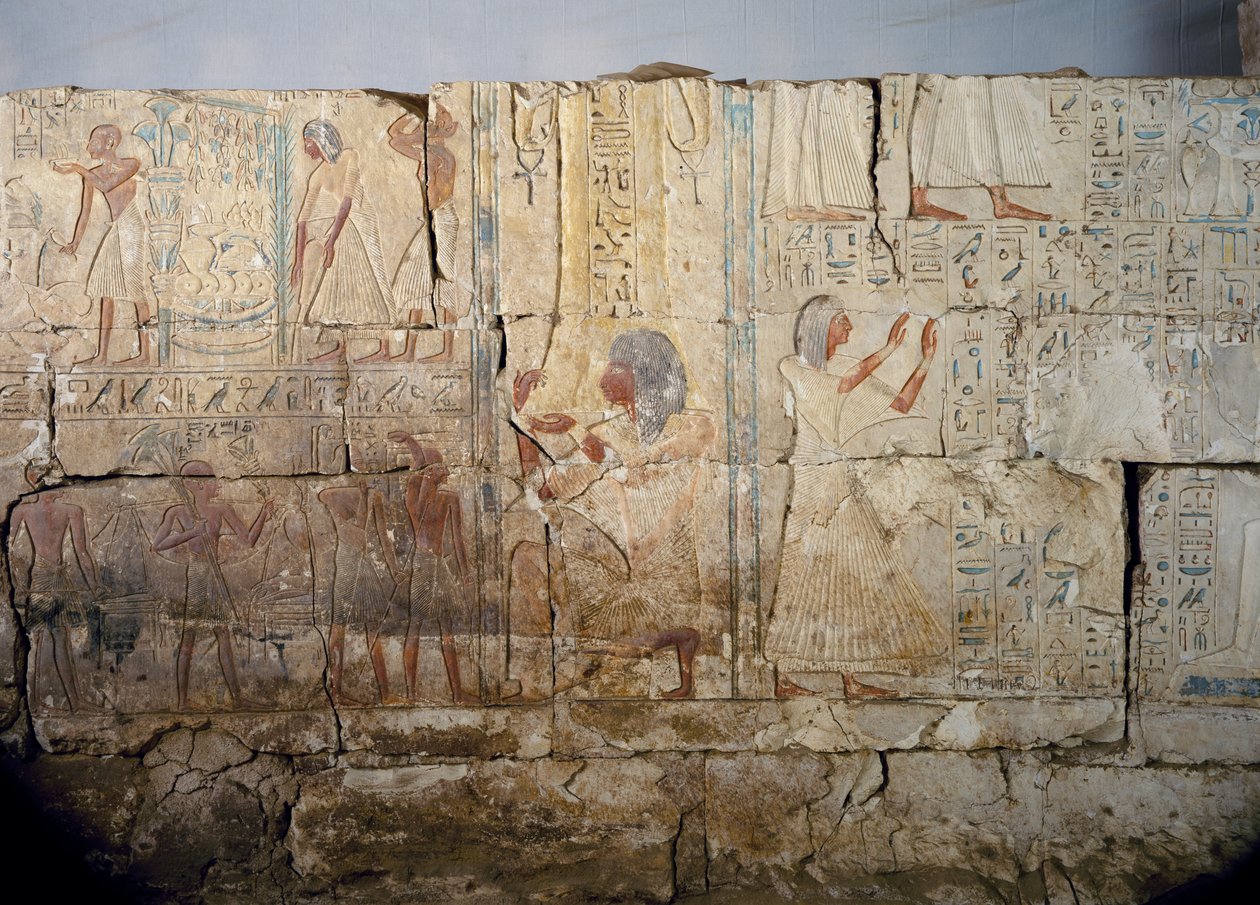 Dombormű Netcherouymes sírjából, II. Ramesses fontos tisztviselője, Szakkara, II. Ramesses uralkodása. Egyiptomi civilizáció, Újbirodalom, XIX. dinasztia alkotó: Egyptian 19th Dynasty