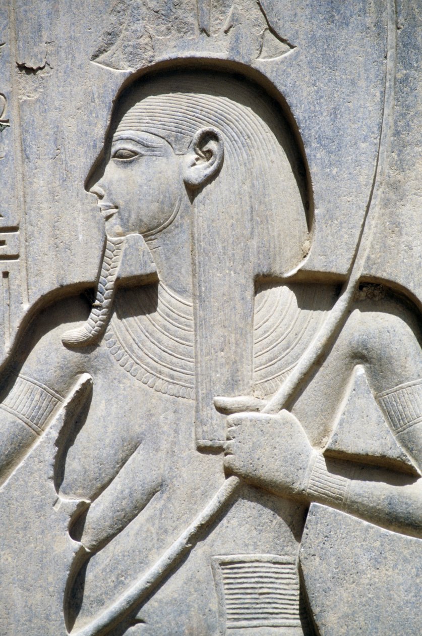 Relief II. Ramszesz szobrának talapzatáról, II. Ramszesz udvara, Amun-templom, Luxor, ókori Théba (UNESCO Világörökségi Listán) alkotó: Egyptian 19th Dynasty