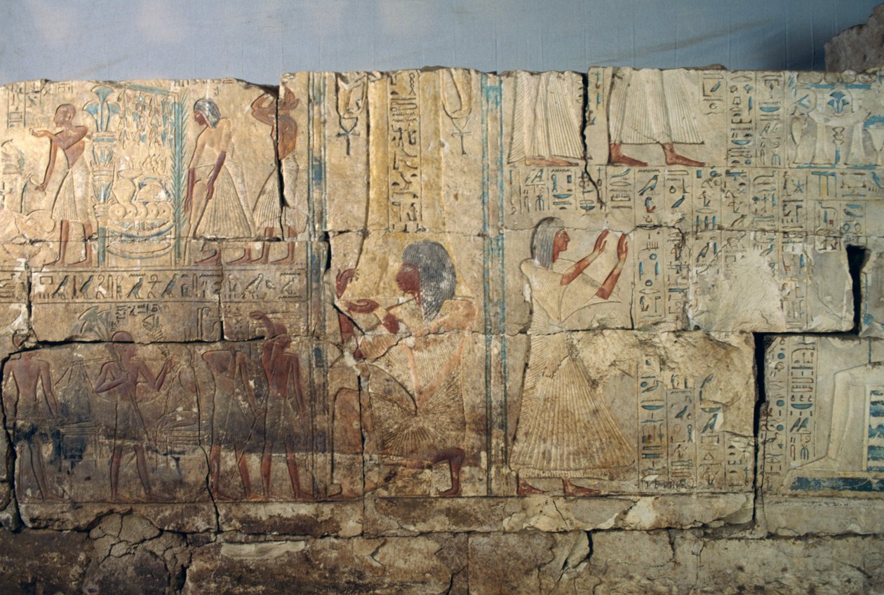 Relief Netcherouymes sírjából, II. Ramesszész magas rangú tisztviselője, Szakkara, Egyiptom, Egyiptomi civilizáció, Újbirodalom, XIX. dinasztia alkotó: Egyptian 19th Dynasty