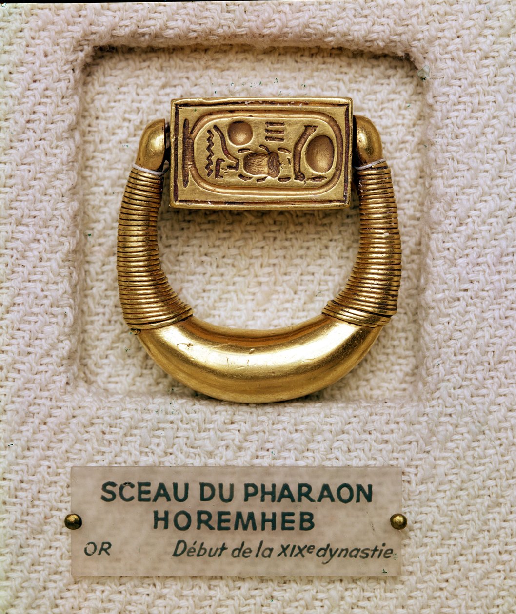 Gyűrű Horemheb tábornok pecsétjével (i.e. 1323-1295 körül) Új Királyság (arany) alkotó: Egyptian 19th Dynasty