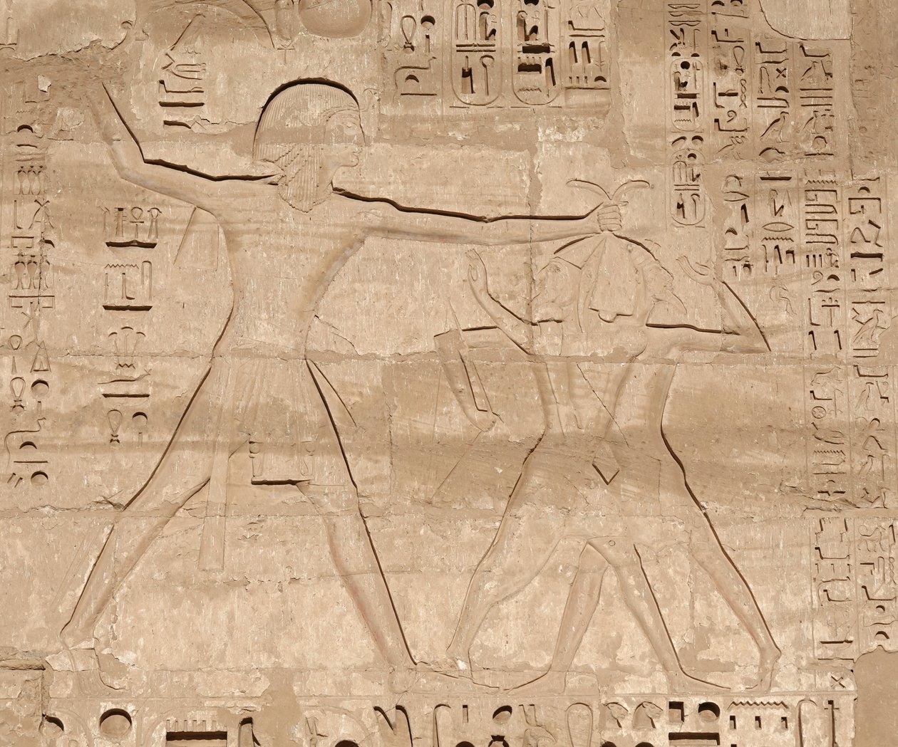 Az ellenség lemészárlásának helyszíne, Hórusz temploma, Edfu alkotó: Egyptian 19th Dynasty