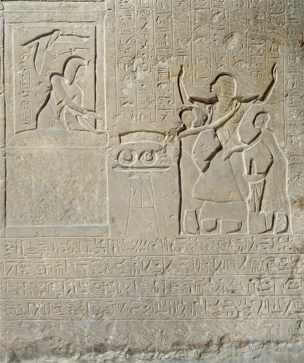 A nyakláncok sztéléje, Hormin megkapja a neki járó aranyat I. Setitől (Kr. e. 1303-1290) Új Királyság (mészkő) alkotó: Egyptian 19th Dynasty