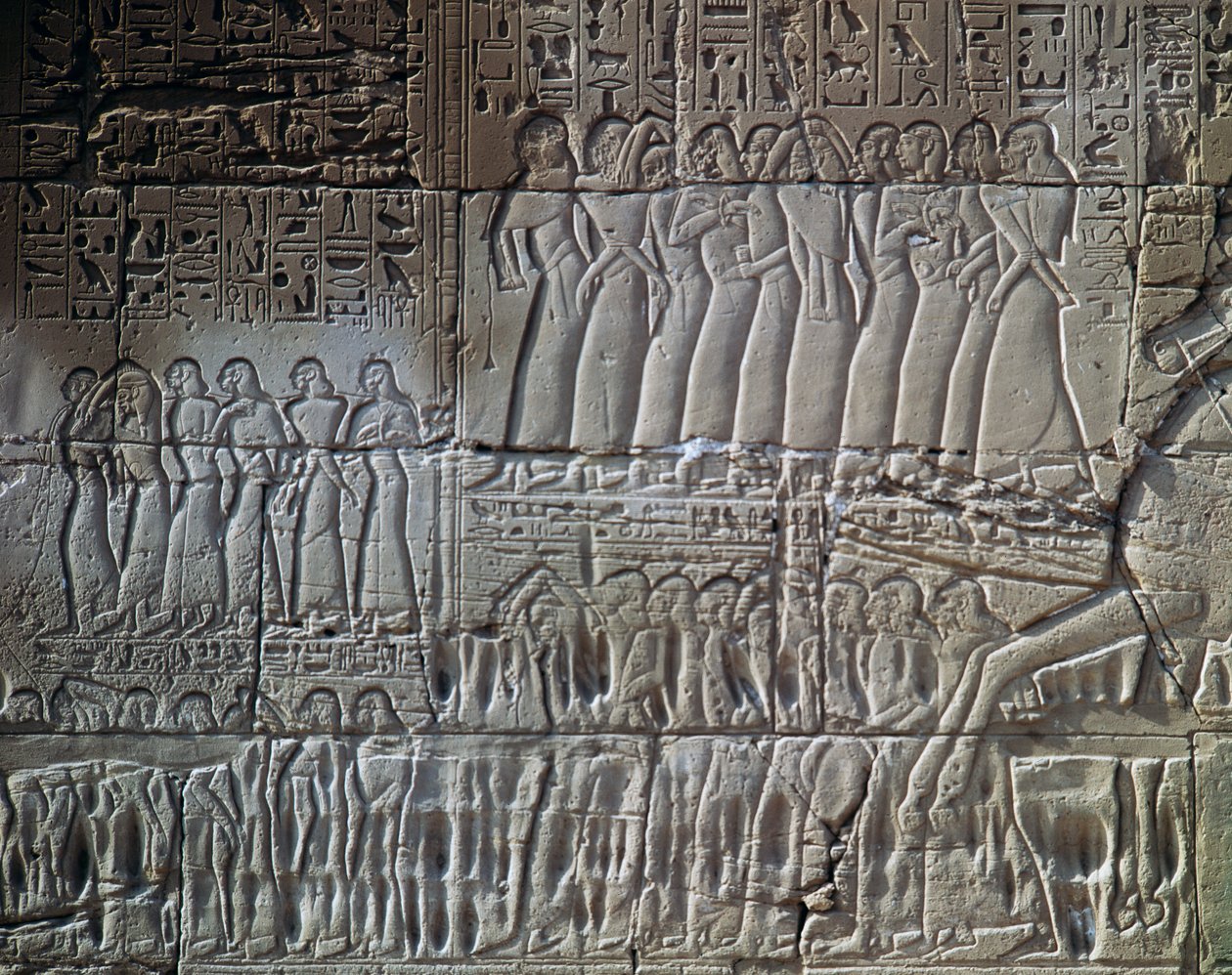 I. Szeti hódításai Szíriában és Palesztinában, dombormű, a Nagy Hiposztílus-csarnok külső fala, Amun templom, Karnaki templomkomplexum (Unesco Világörökségi Listája). alkotó: Egyptian 19th Dynasty