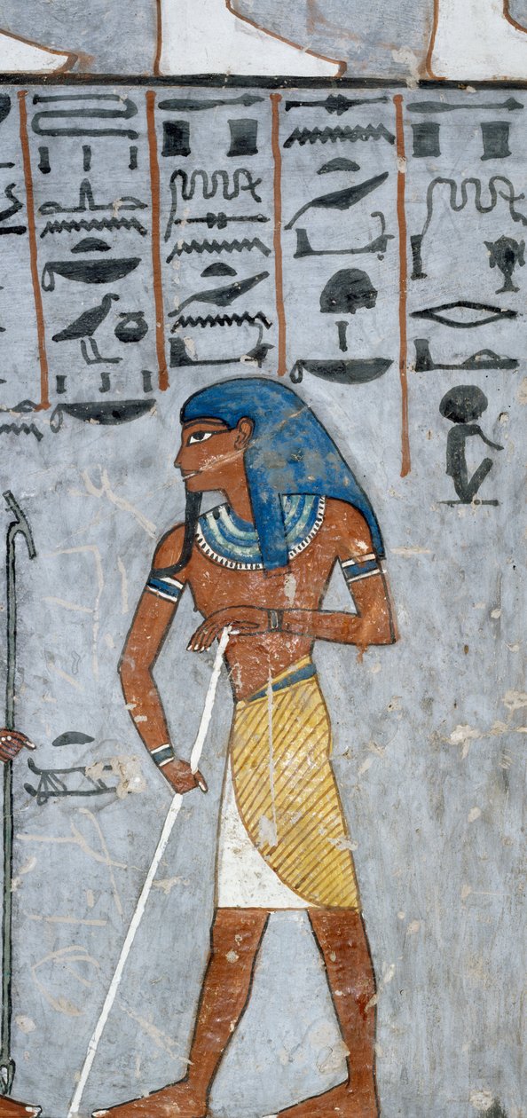 Atum isten, freskó, sírkamra, Ramszesz I. sírja (KV16), Királyok Völgye, Théba (UNESCO Világörökségi Lista) alkotó: Egyptian 19th Dynasty