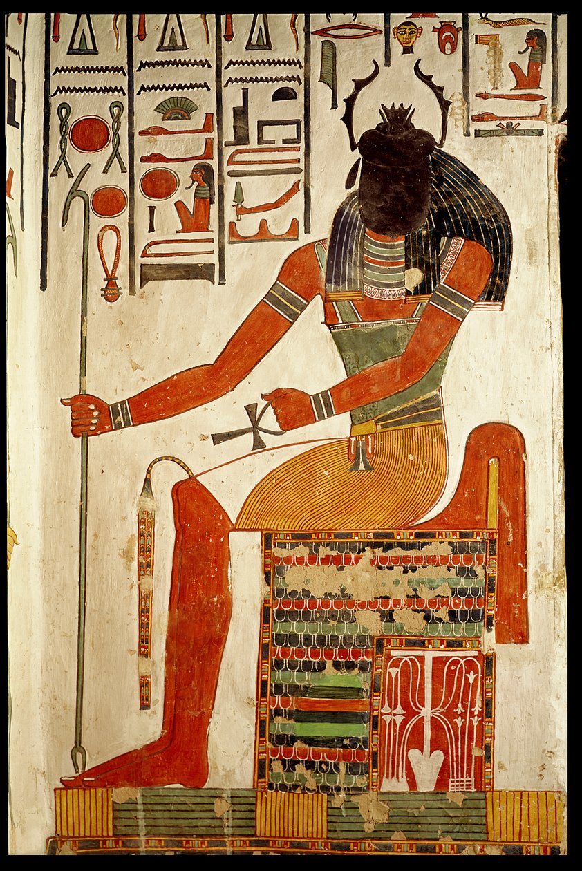 Az isten, Khepri, Nefertari sírjából, Új Királyság (falfestmény) alkotó: Egyptian 19th Dynasty