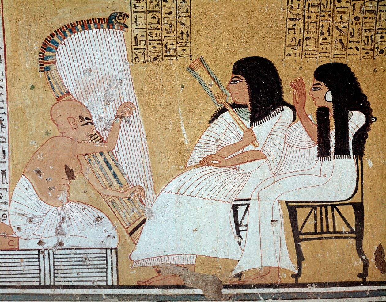 Zenészek (freskó alkotó: Egyptian 20th Dynasty