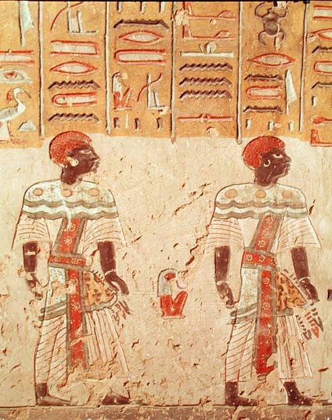 Núbiaiak, III. Ramesses sírjából (Kr. e. 1184-1153 körül) Újbirodalom alkotó: Egyptian 20th Dynasty