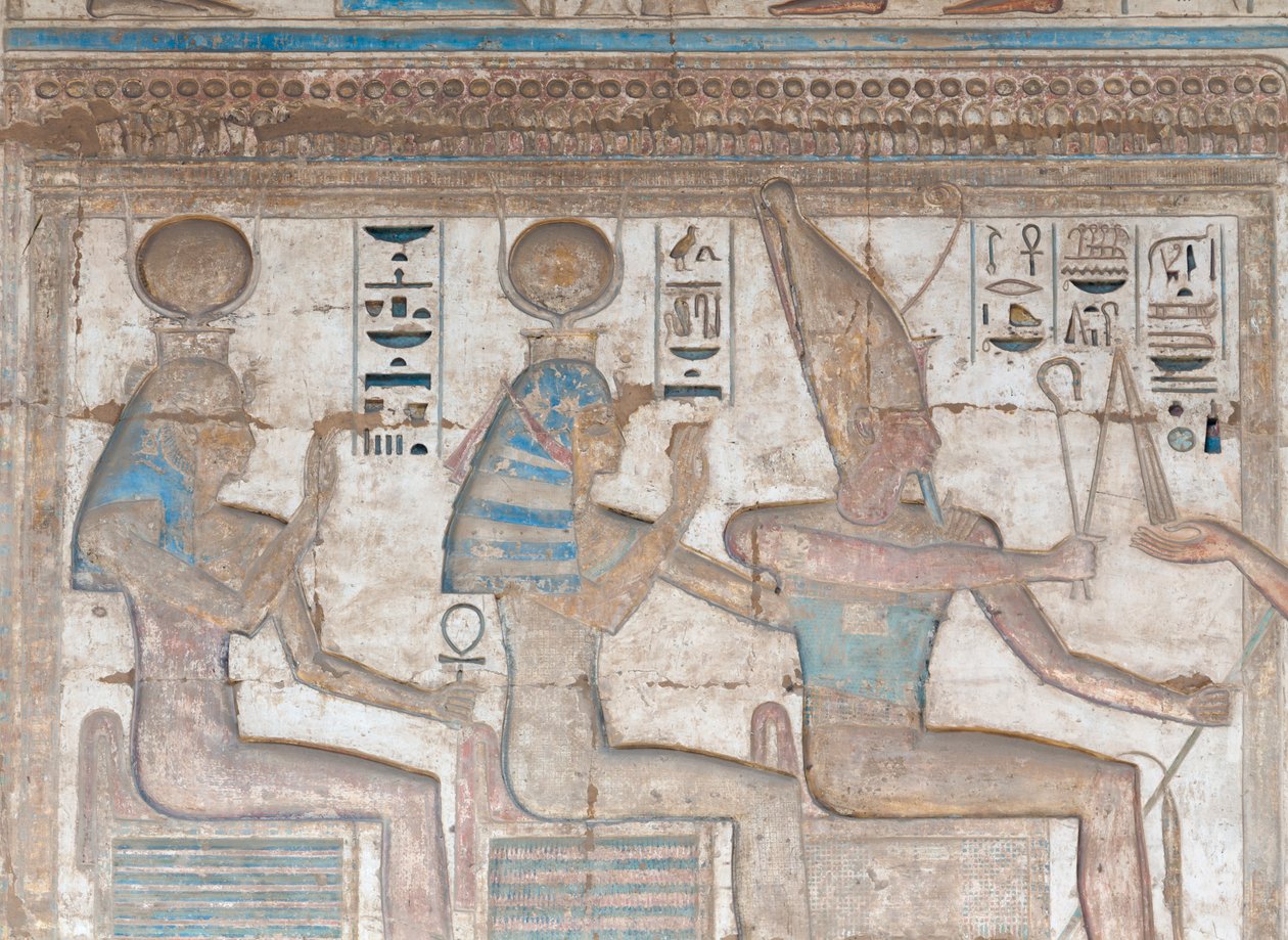 Festett dombormű a falon alkotó: Egyptian 20th Dynasty