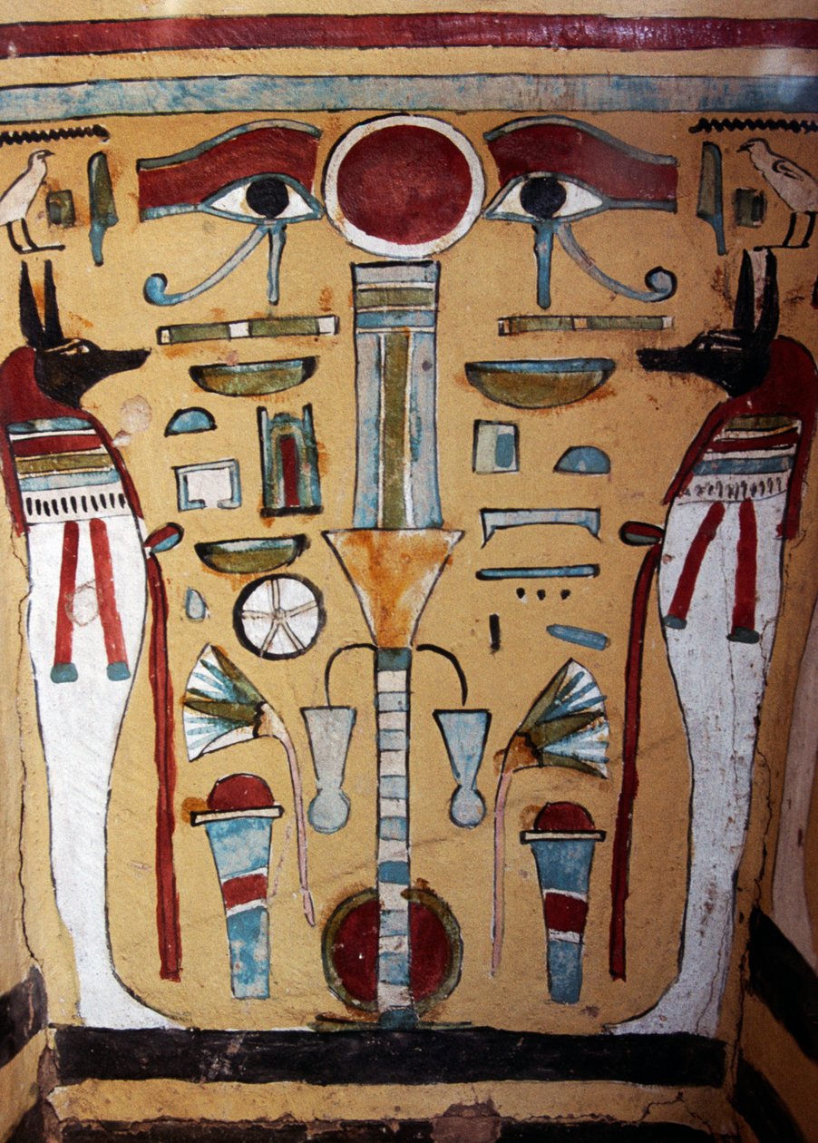 Anubisz múmia, Ankh-ef-en-Khonsu szarkofágjának dekoratív részlete alkotó: Egyptian 21st Dynasty