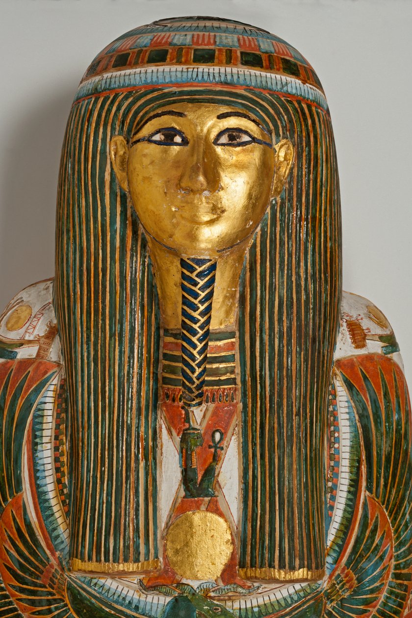 Temetkezési felszerelés. Nekht-ef-Mut karnaki főpap koporsója, Kr. e. 924-889 (festett fa). alkotó: Egyptian 22nd Dynasty