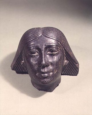 Férfi fej, valószínűleg magas rangú tisztviselő, Kr.e. 700 körül (gránit) alkotó: Egyptian 25th Dynasty