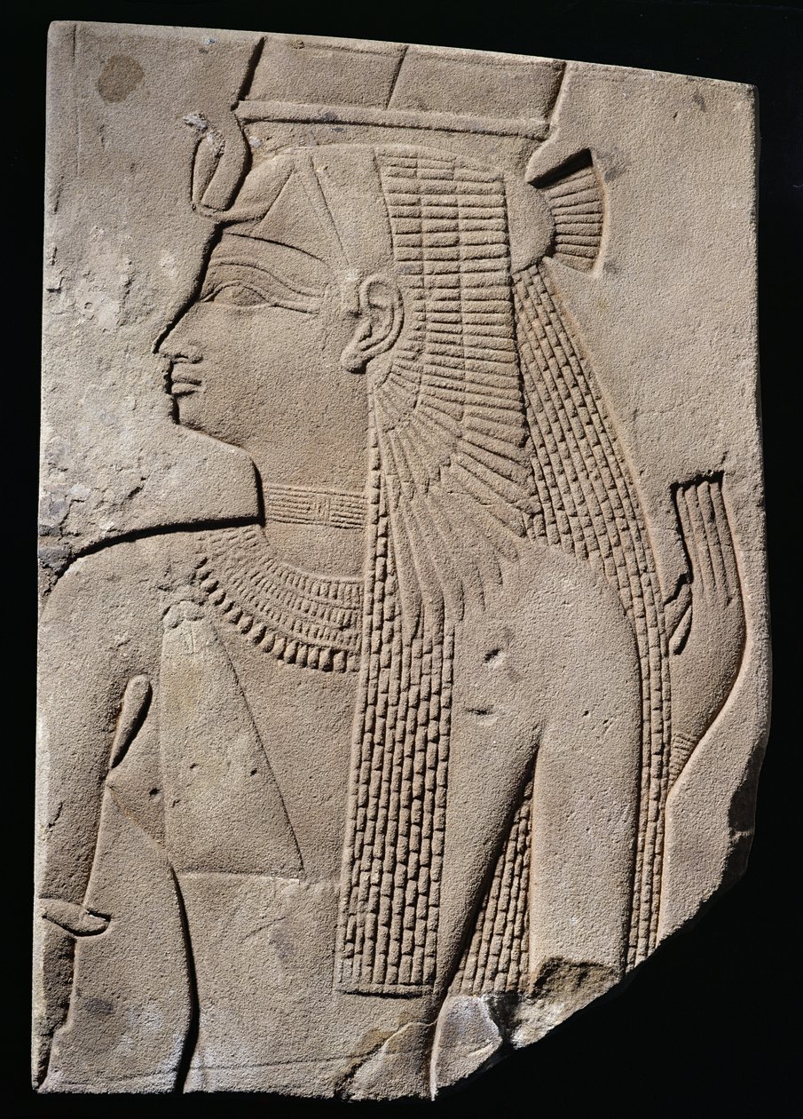 Egy isteni hitves domborműve, késői időszak, ie 780-656 körül (homokkő) alkotó: Egyptian 25th Dynasty