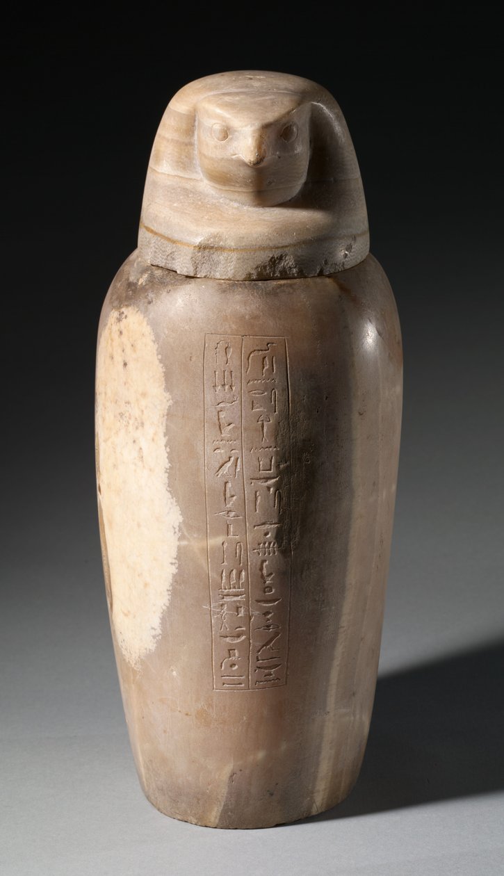 Canopic Jar Sólyomfejjel, Kr.e. 664-525 alkotó: Egyptian 26th Dynasty