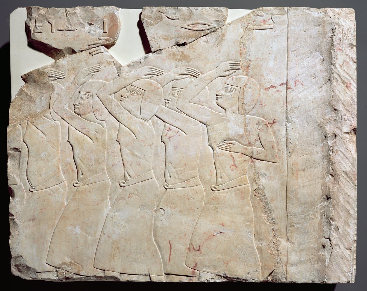 Dombormű Nes-Peka-Shuty sírjából, Deir El-Bahri, Théba, részlet a második regiszter jobb végéből, Saite-korszak, ie 656-610 körül (mészkő) alkotó: Egyptian 26th Dynasty