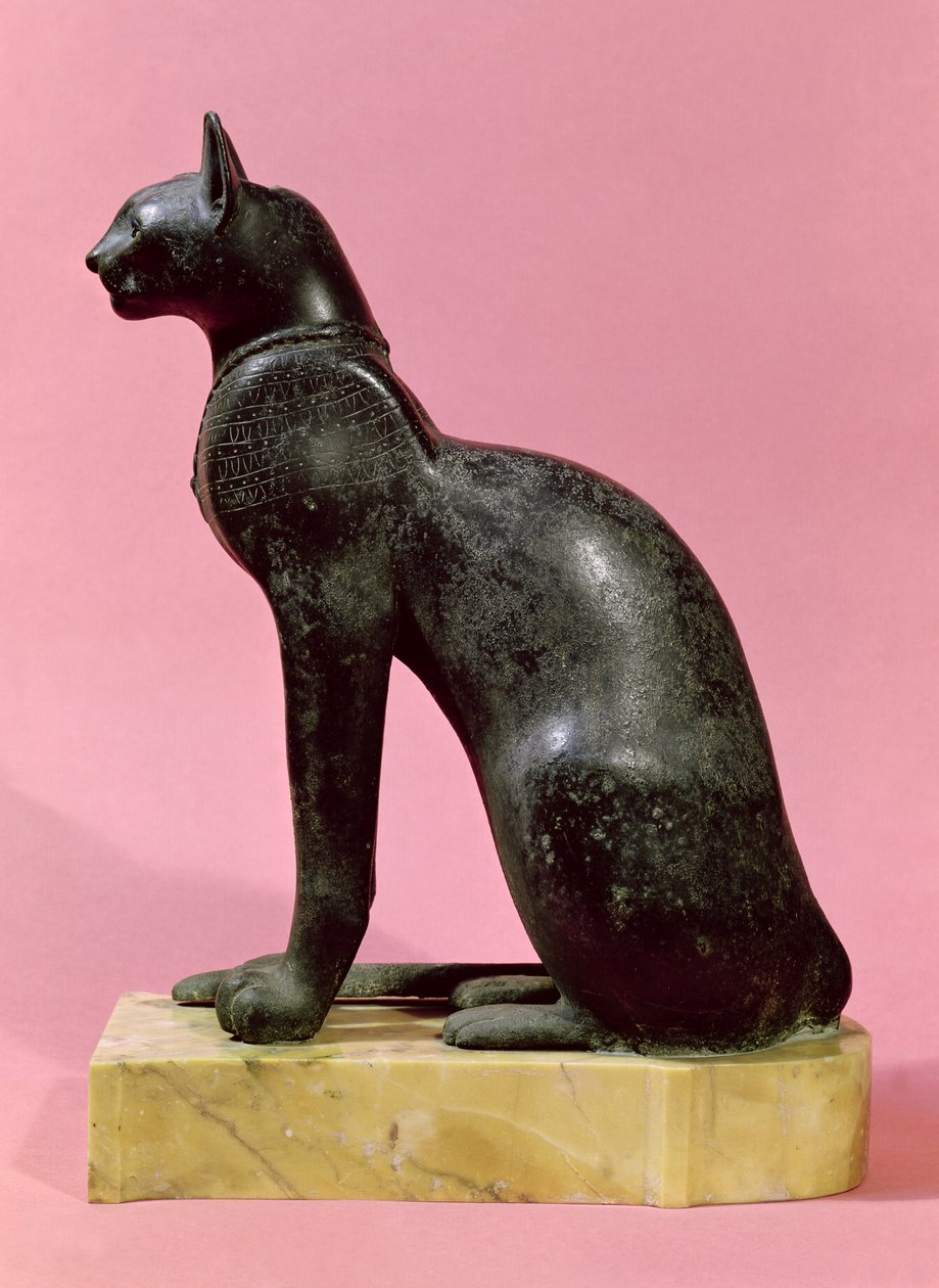 Macska szobra, késői időszak (bronz) alkotó: Egyptian 26th Dynasty