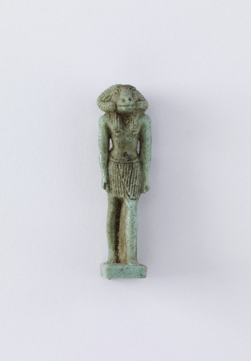 Khnum istenség álló alakja, Saite időszak, ie 664-525 (fajansz) alkotó: Egyptian 26th Dynasty