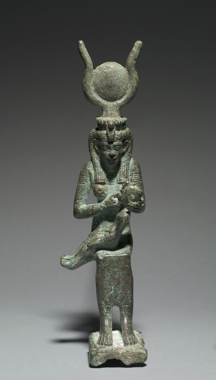 Ízisz és Hórusz szobra, ie 664-30 alkotó: Egyptian 26th Dynasty