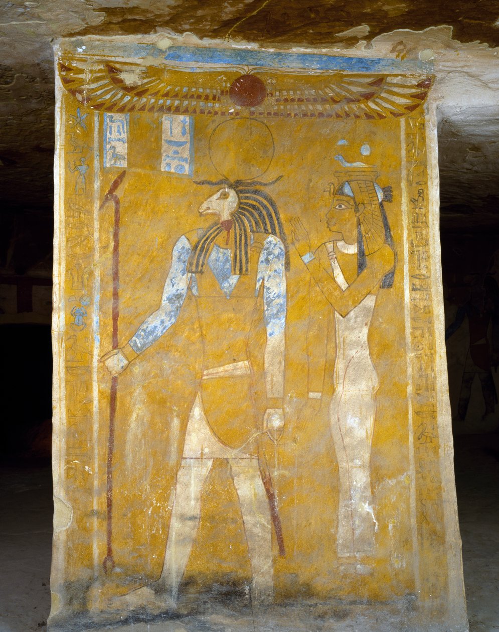 Falfestmények Pa Nentwy sírjából, Bahariya Oasis, Giza, Egyiptom. Egyiptomi civilizáció, 26. dinasztia, ie 663-525. alkotó: Egyptian 26th Dynasty