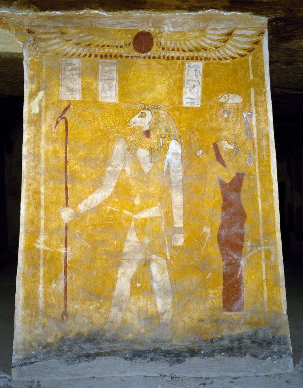 Falfestmények Pa Nentwy sírjából, Bahariya Oasis, Giza, Egyiptom. Egyiptomi civilizáció, 26. dinasztia, ie 663-525. alkotó: Egyptian 26th Dynasty
