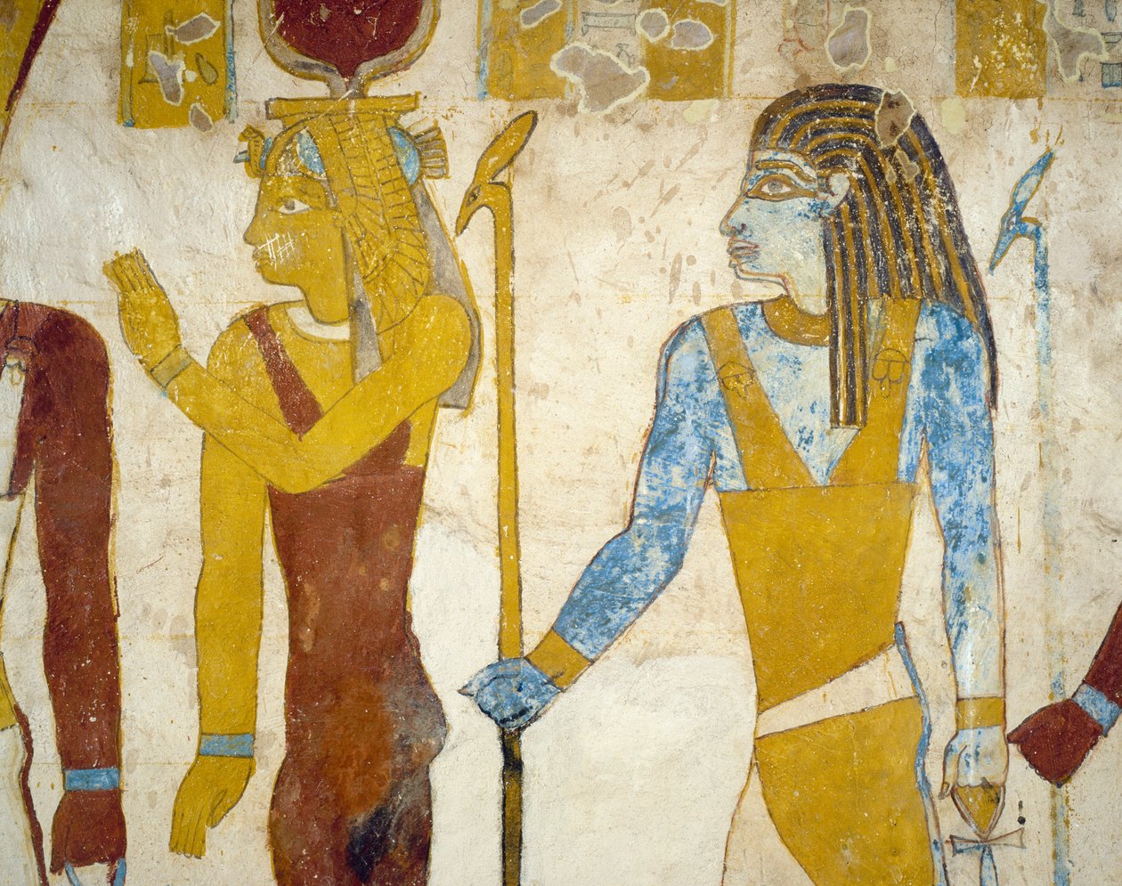 Falfestmények Pa Nentwy sírjából, Bahariya Oasis, Giza, Egyiptom. Egyiptomi civilizáció, 26. dinasztia, ie 663-525. alkotó: Egyptian 26th Dynasty