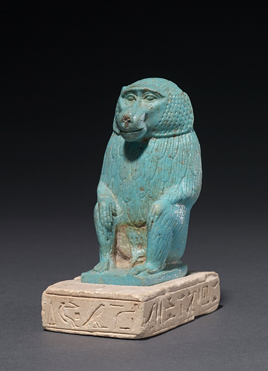 Pávián mészkőalapon, ie 380-30 alkotó: Egyptian 30th Dynasty